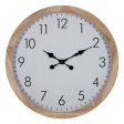 Wall Clock White Wood 60 x 60 x 6,5 cm Discount