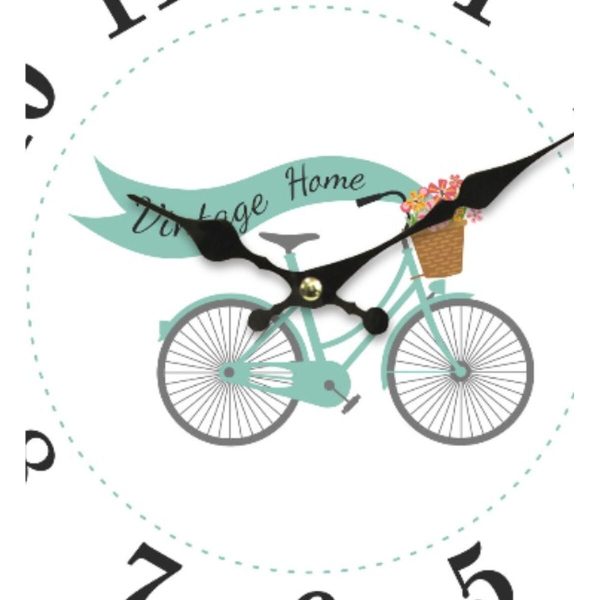 Wall Clock Versa Bicycle Wood 4 x 30 x 30 cm Discount