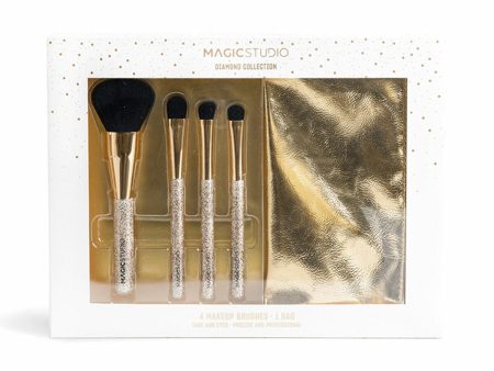 Set of Make-up Brushes Magic Studio Diamond Collection 5 Pieces on Sale