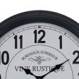 Wall Clock White Black Iron 70 x 70 x 6,5 cm Supply