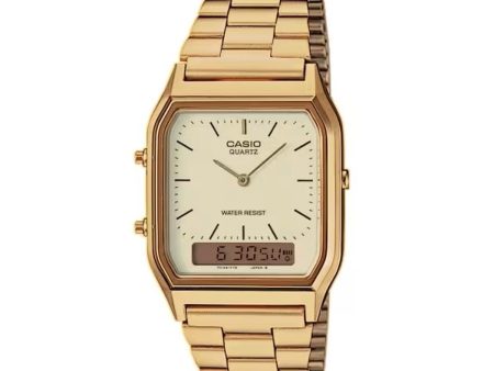 Unisex Watch Casio COLLECTION ANA-DIGIT Golden Hot on Sale