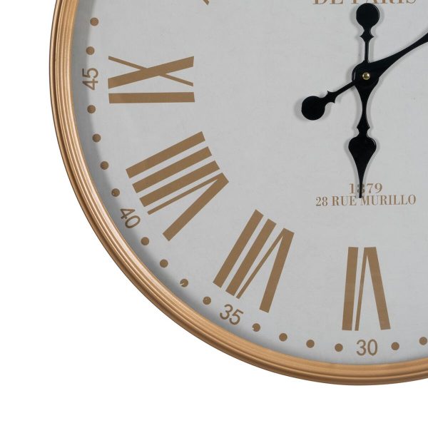 Wall Clock White Natural Iron 60 x 60 x 6 cm Online Sale