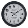 Wall Clock White Black Iron 70 x 70 x 6,5 cm Supply