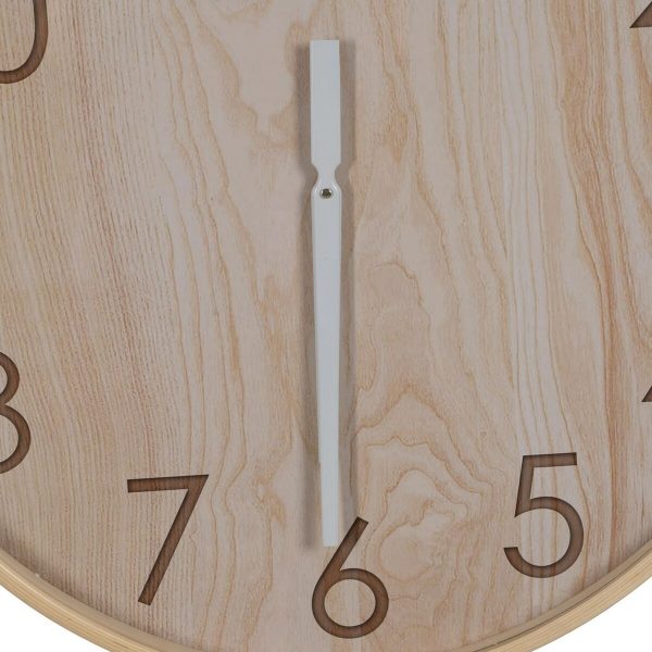 Wall Clock Natural Wood 60 x 60 x 5,5 cm For Discount