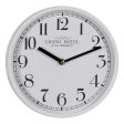 Wall Clock White Wood Crystal 22 x 22 x 4,5 cm Supply